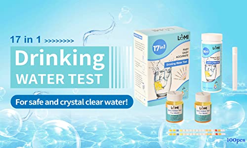 17 in 1 Water Test Kit, Testing for Drinking Water Quality (Well and Tap Water), Fast and Accurate pH Test Strips, Drinking Water Test Kits,100 Pieces Each