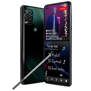 Moto G Stylus 5G (128GB, 4GB) 6.8" FHD+, 48MP Quad Camera, 5G / 4G LTE AT&T Locked - XT2131-3 (Cosmic Emerald) (Renewed)