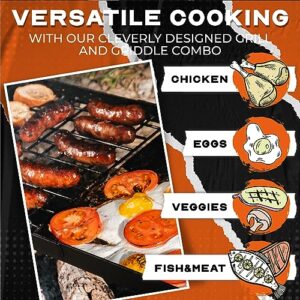 Adventure Seeka Swivel Grill - Heavy Duty, Fully Adjustable Campfire Cooking Grate and Rack