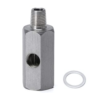 1/8'' BSPT Oil Pressure Sensor Sendor Tee Adapter to 1/8 NPT Gauge T-Piece Stainless Steel