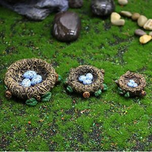 Miniature Figurines 1PC Fairy Garden Miniatures Mini Bird Garden Decorations Accessories Resin Crafts DIY Plant Bonsai Figurines(M-Green Bird)