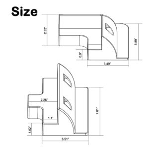 Solar Panel ABS Corner Bracket Roof Drill-Free Mount for RV, Boats, Motorhomes