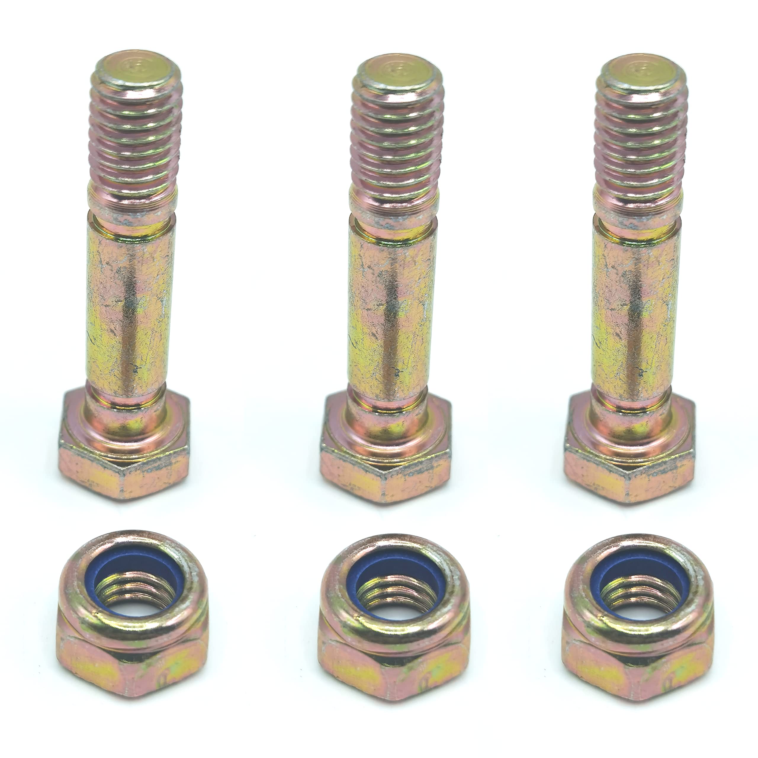 3 PK 710-0890 Shear Bolts and Nuts for MTD Craftsman Troy-Bilt Cub Cadet 710-0890A 910-0890A 910-0890 Two-Stage Snow Thrower Models (2004 & Prior) Includes Hex Nuts (1-1/2" x 5/16"-18)
