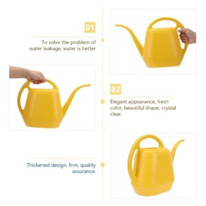 DOITOOL Plant Watering Can Plastic Watering Pot Spout Water Cans Watering Kettle Plastic Small Watering Sprinkler Pot for Indoor Bonsai Plants Garden Flowers Yellow Spray Bottles