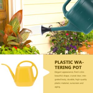 DOITOOL Plant Watering Can Plastic Watering Pot Spout Water Cans Watering Kettle Plastic Small Watering Sprinkler Pot for Indoor Bonsai Plants Garden Flowers Yellow Spray Bottles