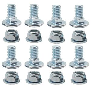 8-pack 710-0451 skid shoe carriage bolts nuts & washers replaces mtd cub cadet yardman 784-5580 736-0242 712-0406 snow blowers parts