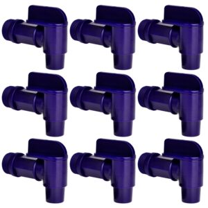 powgrow plastic spigot faucet, 3/4 npt spigot faucet for jugs water tanks, durable polyethylene material faucet replacement spigot, 1 inch thread size,9-pack