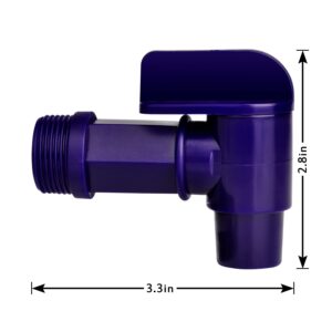 PowGrow Plastic Spigot Faucet, 3/4 NPT Spigot Faucet for Jugs Water Tanks, Durable Polyethylene Material Faucet Replacement Spigot, 1 Inch Thread Size,9-Pack