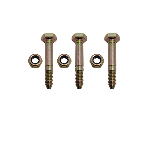 Cpartstore-Top 3-Pack 53200500 Shear Pin Bolts and Nuts Replaces Ariens 532002 03204300 51001600 510016 Snow Blowers