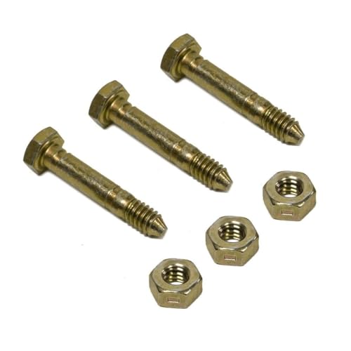 Cpartstore Top 3 Pack 53200500 Shear Pin Bolts And Nuts Replaces Ariens 532002 03204300 51001600 7889