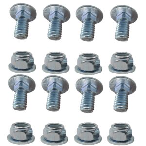 tlaoisus 8 pack 710-0451 snow blowers skid shoe carriage bolts and nuts & washers kit fits mtd cub cadet yardman 784-5580 736-0242 712-04063 706-9552 753-08024, (5/16-18) 3/4"