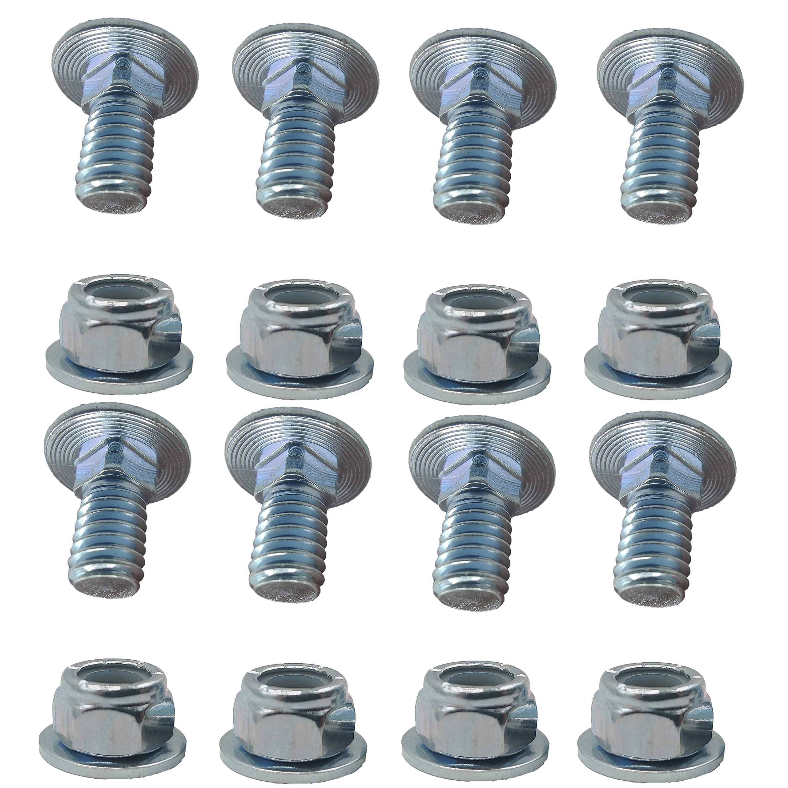 TLAOISUS 8 Pack 710-0451 Snow Blowers Skid Shoe Carriage Bolts and Nuts & Washers Kit Fits MTD Cub Cadet Yardman 784-5580 736-0242 712-04063 706-9552 753-08024, (5/16-18) 3/4"