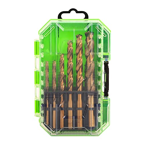 DIOBATO M42 Cobalt Drill Bit Set for Metal, Stainless Steel, Cast Iron, Wood - 14 Piece,Multiple Point