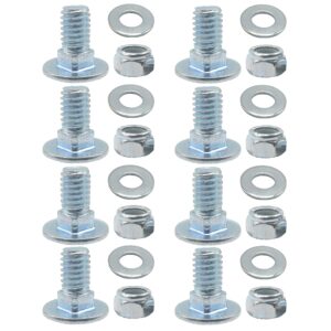 Set of 8, 784-5581A 784-5581 Snow Blowers Carriage Bolts & Nuts Kits Fits MTD Shave Plate Scraper Bar 784-5581A-0637 790-00120-0637 712-3010, 736-0242, 710-0260 , (5/16-18) 5/8"