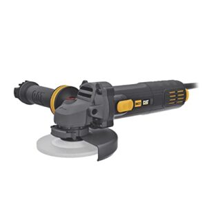 cat dx37u 7a 4.5” angle grinder tool, anti-vibration metal grinder, 4 1/2 angle grinder with slim body design,black, yellow
