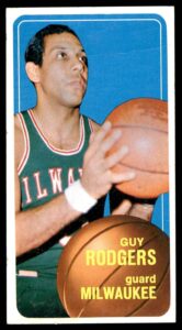 1970 topps # 22 guy rodgers milwaukee bucks (basketball card) vg bucks temple