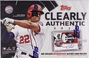 2022 topps clearly authentic baseball hobby box (1 pack/1 card: 1 autos)