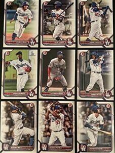 los angeles dodgers 2022 bowman series made by topps 9 card team set with mookie betts and prospects plus