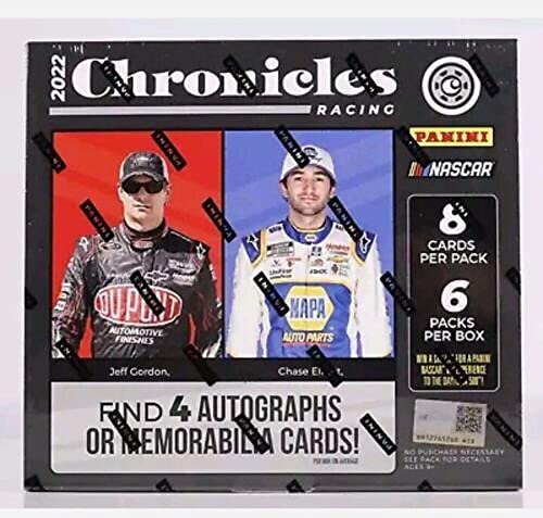 2022 Panini Chronicles Racing Hobby Box (6 Packs/8 Cards: 3 Autos)