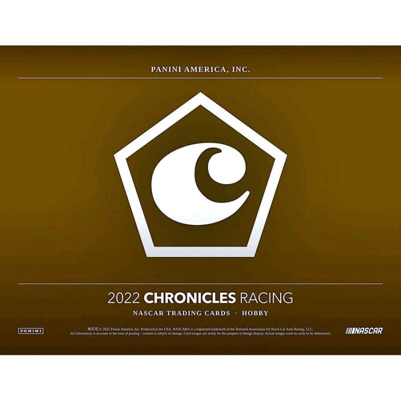 2022 Panini Chronicles Racing Hobby Box (6 Packs/8 Cards: 3 Autos)