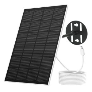 NETVUE Solar Panel for Bird Feeder Camera only, Type-C Charger, IP65 Waterproof for Outdoors, Continuously Power Supply, 360° Swivel Bracket