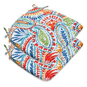 jmgbird outdoor chair cushions set of 2, patio cushions d16xw17 inch with ties, outdoor chair pad for patio furniture