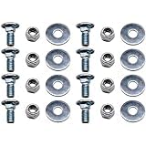 pack of 8, 710-0451 710 0451 snowblowers skid shoe (5/16-18) 3/4" carriage bolts nuts and washers kit fits mtd cub cadet 736-0242 712-04063 784-5580 oregon 73-031 rotary 8828