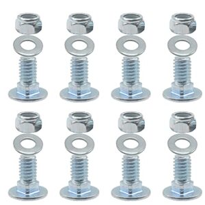 Pack of 8, 710-0451 710 0451 SnowBlowers Skid Shoe (5/16-18) 3/4" Carriage Bolts Nuts and Washers Kit fits MTD Cub Cadet 736-0242 712-04063 784-5580 Oregon 73-031 Rotary 8828