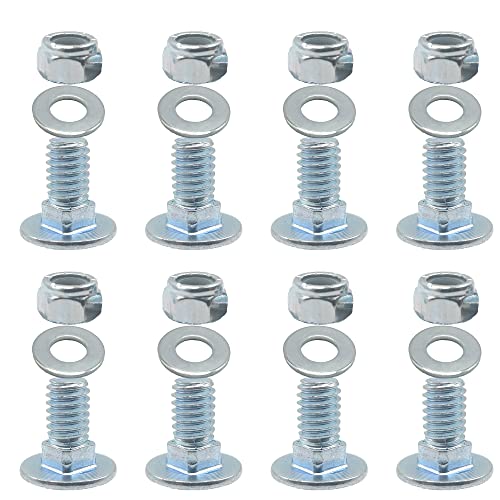 Pack of 8, 710-0451 710 0451 SnowBlowers Skid Shoe (5/16-18) 3/4" Carriage Bolts Nuts and Washers Kit fits MTD Cub Cadet 736-0242 712-04063 784-5580 Oregon 73-031 Rotary 8828