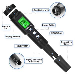 HOICATED Digital Salt Pool Tester Range 0-9999ppm for Saltwater Pool Swimming Pool and Koi Fish Pond Salt Level Testing Professional Sodium Chloride Meter