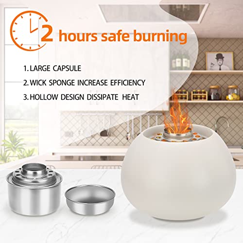 ComboJoy Tabletop Fire Pit Bowl - 2 Hours Burning, Portable and Easy Wipe Clean Mini Fireplace -Novelty Gift for Christmas, Thanksgiving