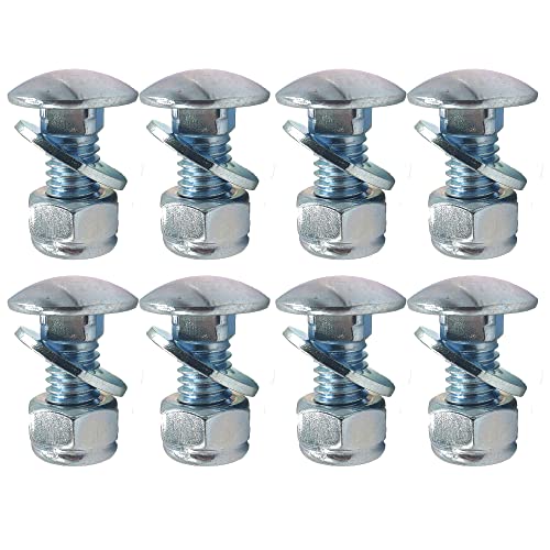 Set of 8, 784-5581A 784-5581 SnowBlowers Carriage Bolts & Nuts Kits Fits MTD 790-00117-0637 790-00120-0637 784-5581A-0637 Shave Plate Scraper Bar (5/16-18) 5/8"