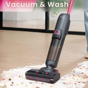 Schenley Wet Dry Vacuum Cleaner - Cordless Vacuum and Mop One-Step Cleaning for Hard Floors with Self-Cleaning and Air Dry, Smart Mess Detection, Enhanced Edge Cleaning, On-Demand Sprayer