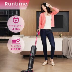 Schenley Wet Dry Vacuum Cleaner - Cordless Vacuum and Mop One-Step Cleaning for Hard Floors with Self-Cleaning and Air Dry, Smart Mess Detection, Enhanced Edge Cleaning, On-Demand Sprayer