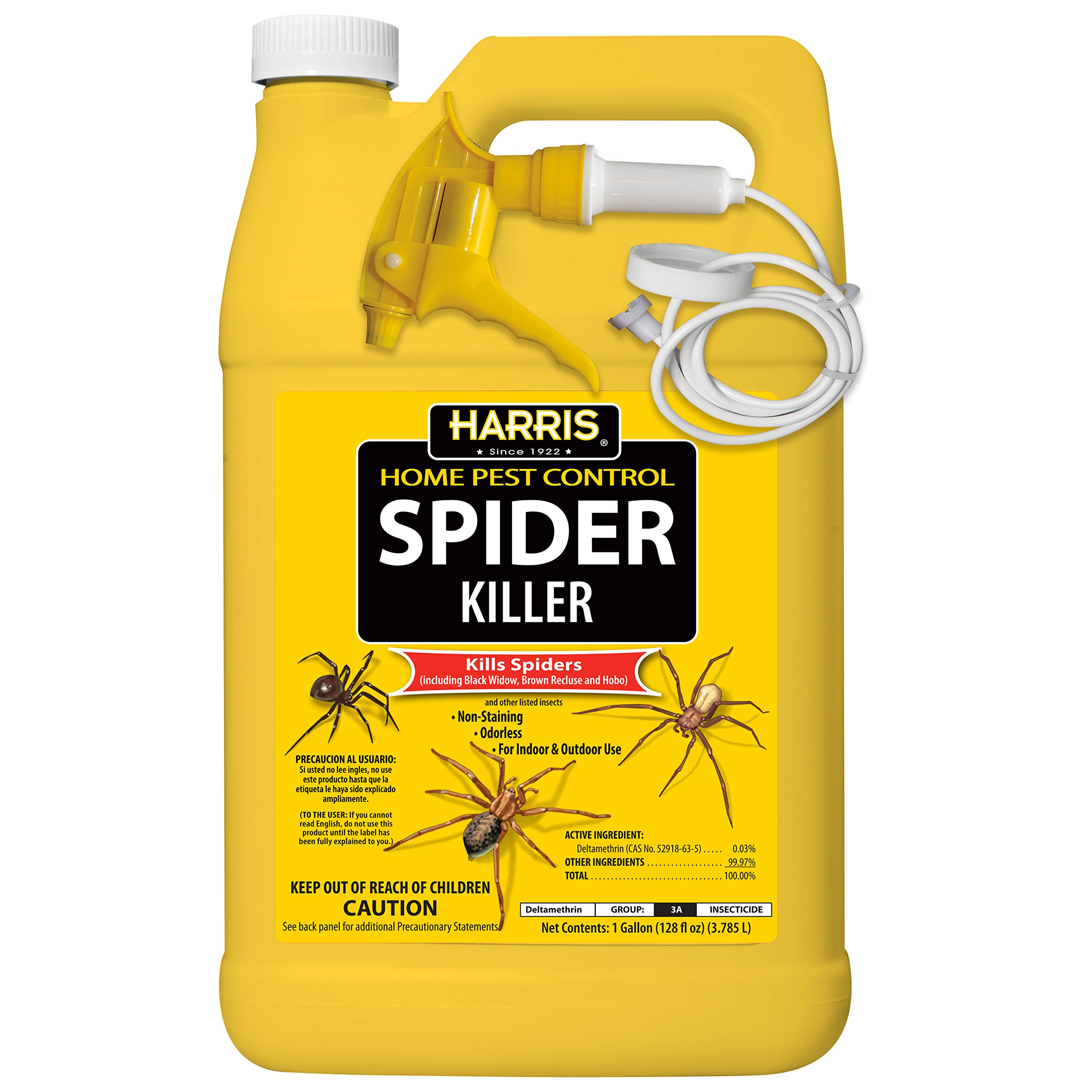 Harris Spider Killer, Liquid Spray with Odorless and Non-Staining Formula (128oz)