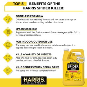 Harris Spider Killer, Liquid Spray with Odorless and Non-Staining Formula (128oz)