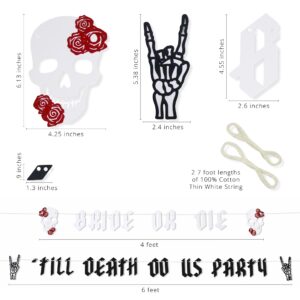 Bride or Die Bachelorette Party Decorations, Till Death Do Us Party Party Decorations, 2 banner bundle, 35 pieces