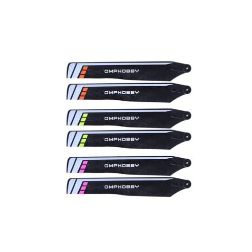 OMPHOBBY M1 Parts 125mm Main Blades (Hard) Rc Heli Accessories for OMPHOBBY M1 RC Helicopters OSHM1033(Purple)