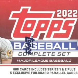 2022 Topps Baseball Complete 668 Card Factory Sealed HOBBY Factory Set with (5) EXCLUSIVE FOILBOARDS #/390! Includes all Series 1 + 2 Cards PLUS ROOKIES JULIO RODRIGUEZ, Bobby Witt Jr & More! WOWZZER!