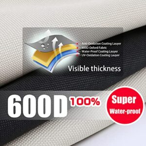 Rosefray Outdoor Sectional Cover, Waterproof 600D Heavy Duty L-Shaped Patio Couch Cover- Right Facing 105''*85''