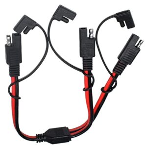 sae cable y splitter 1 to 2 sae extension cable dc power automotive sae connector 14awg for solar battery connection and transfer 12inch/30c