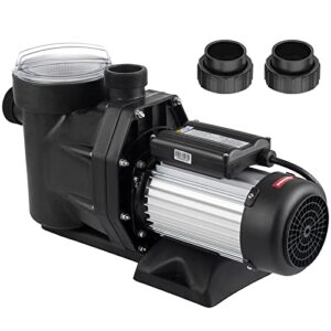 topdeep pool pump 2.5 hp inground, 8800 gph self primming pool pump above ground, 1850w single speed swimming pool pumps with strainer basket & 2pcs connectors