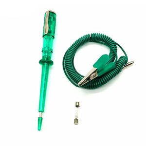 dwarfoo automotive circuit tester, 6-24v test light with extended spring test leads & sharp piercing probe, electrical tester, circuit breaker detector, automotive fuse tester for various vehicles
