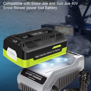 Aoasur 6.0Ah Battery Replacement for Snow Joe 40V and Sun Joe 40V Battery (Green)