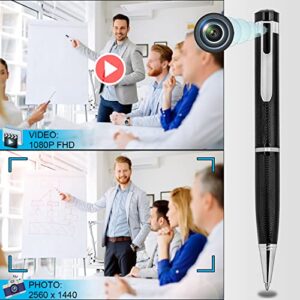 TKQTZ 64GB Camera Pen 1080P Motion Detection Security Camera Pen with Mini Spy Hidden Camera for Indoor Outdoor Meetings and Classrooms