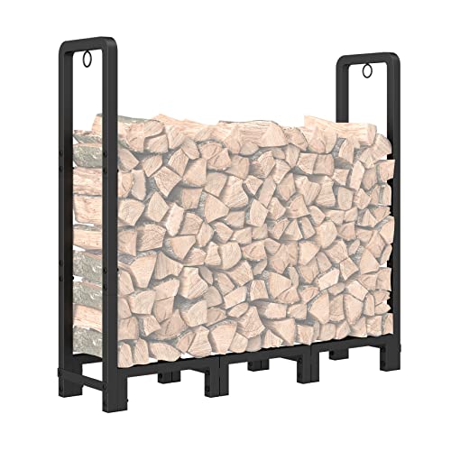 HYTXEN 4ft Firewood Rack Outdoor Indoor for Wood Storage, Upgraded Adjustable Firewood Rack, Heavy Duty Logs Stand Stacker Holder for Fireplace, Firewood Log Rack Stand Stacker for Porch Patio