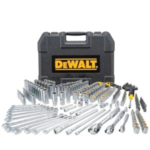 dewalt socket set, 1/4", 3/8", 1/2" drive, sae/metric, 264-piece mechanic tool set (dwmt82835)