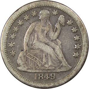 1849 O Seated Liberty Dime VF Very Fine 90% Silver 10c SKU:I911