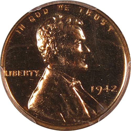 1942 Lincoln Wheat Cent PR 65 RD PCGS Penny 1c Proof US Coin SKU:I251