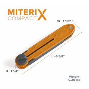 BORA MiteriX Compact Angle Finder Tool Gauge, Duplicates & Splits in Half for Precise Transfer to Miter Saw, Easy Corner and Angle Measuring & Duplicating - 530402